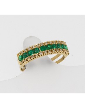 Meia aliança de pedras - 0029799 Meia aliança de pedras - 0029799